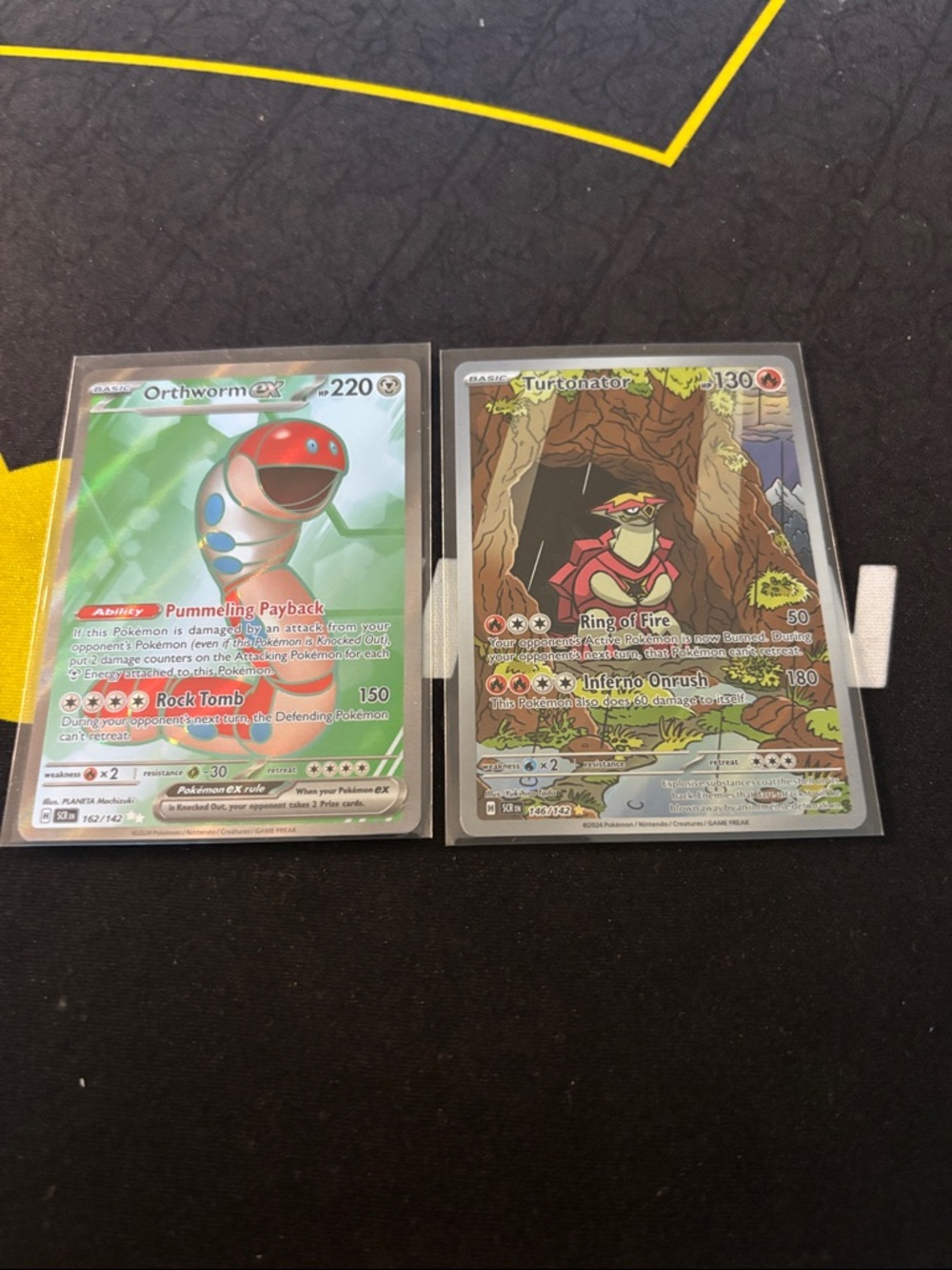 Pokemon Green and Red Orthworm GX & Turtonator Full-Art Cards - Dual Pack